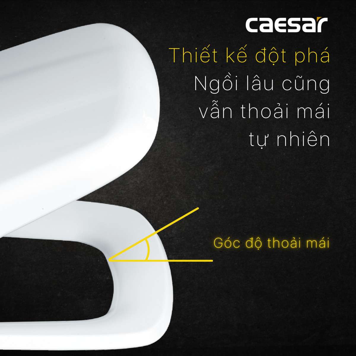 Nắp bồn cầu đóng êm Caesar M236
