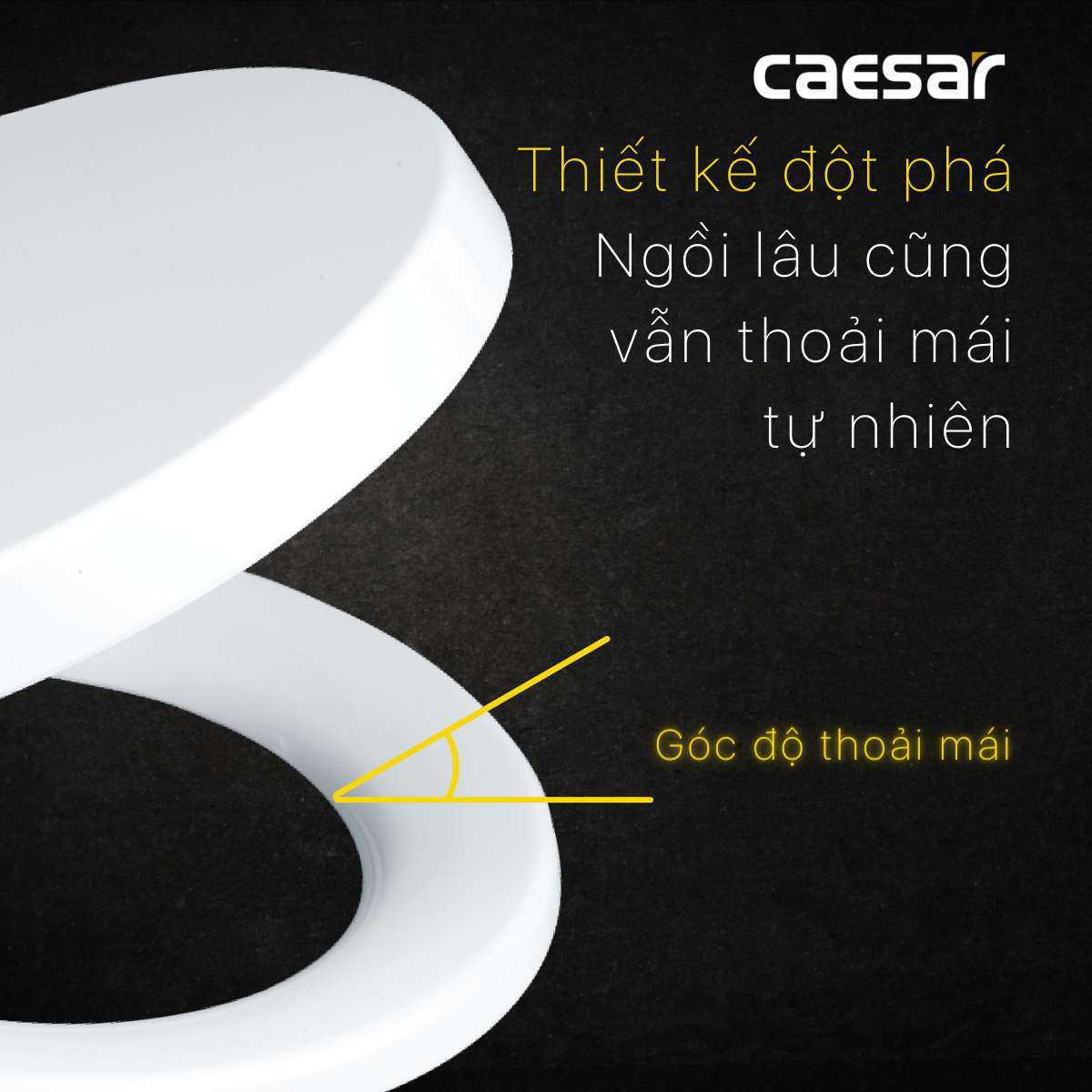 Nắp bồn cầu đóng êm Caesar M243