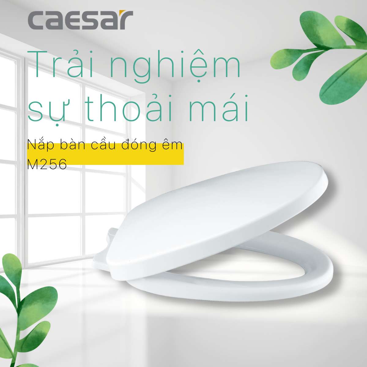 Nắp bồn cầu đóng êm Caesar M256