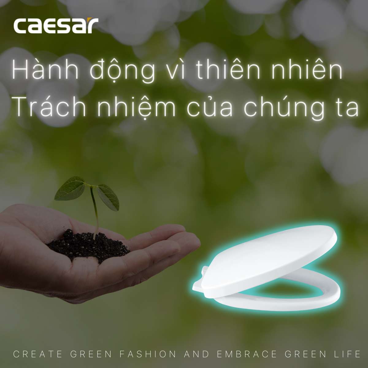 Nắp bồn cầu đóng êm Caesar M256