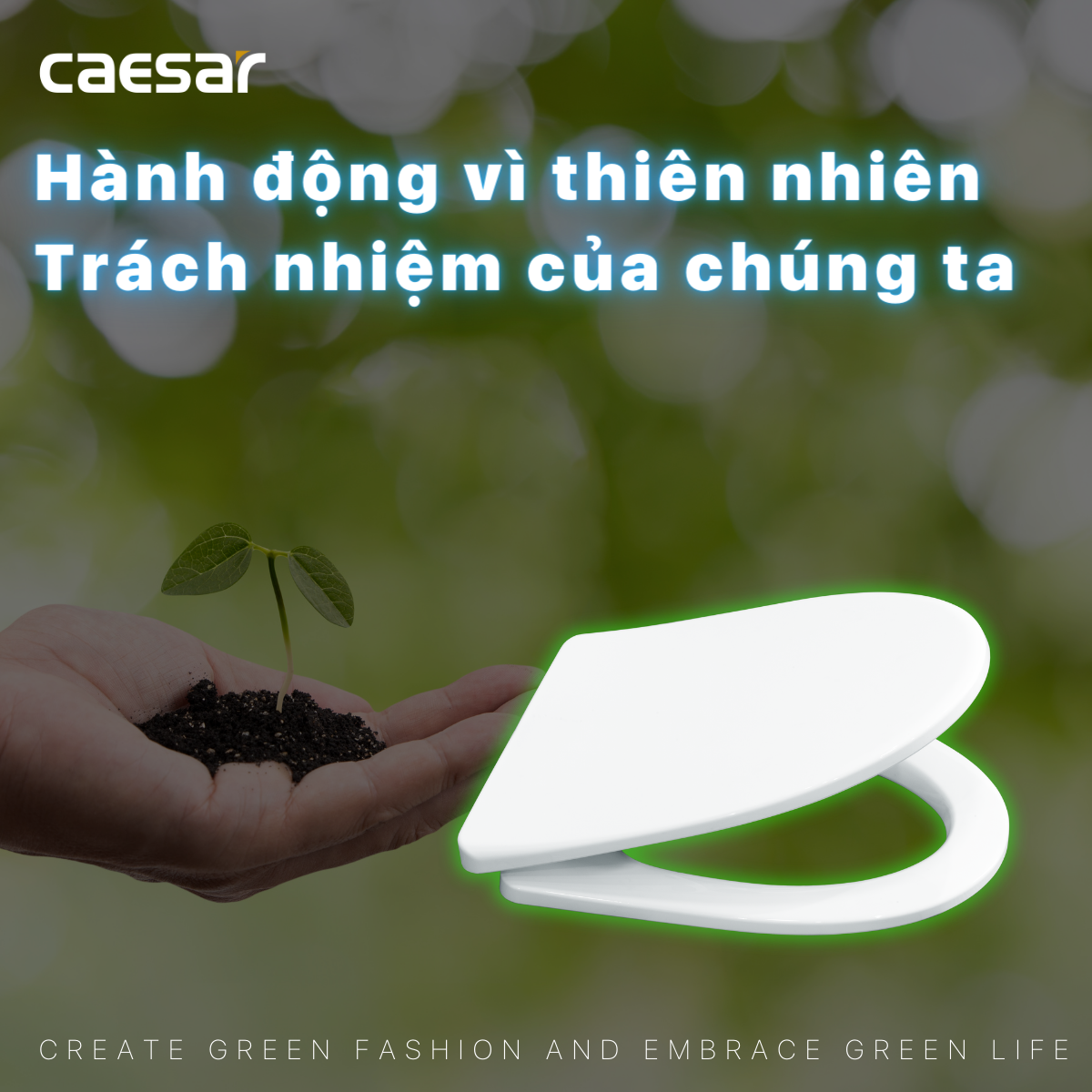 Nắp bồn cầu đóng êm Caesar M260