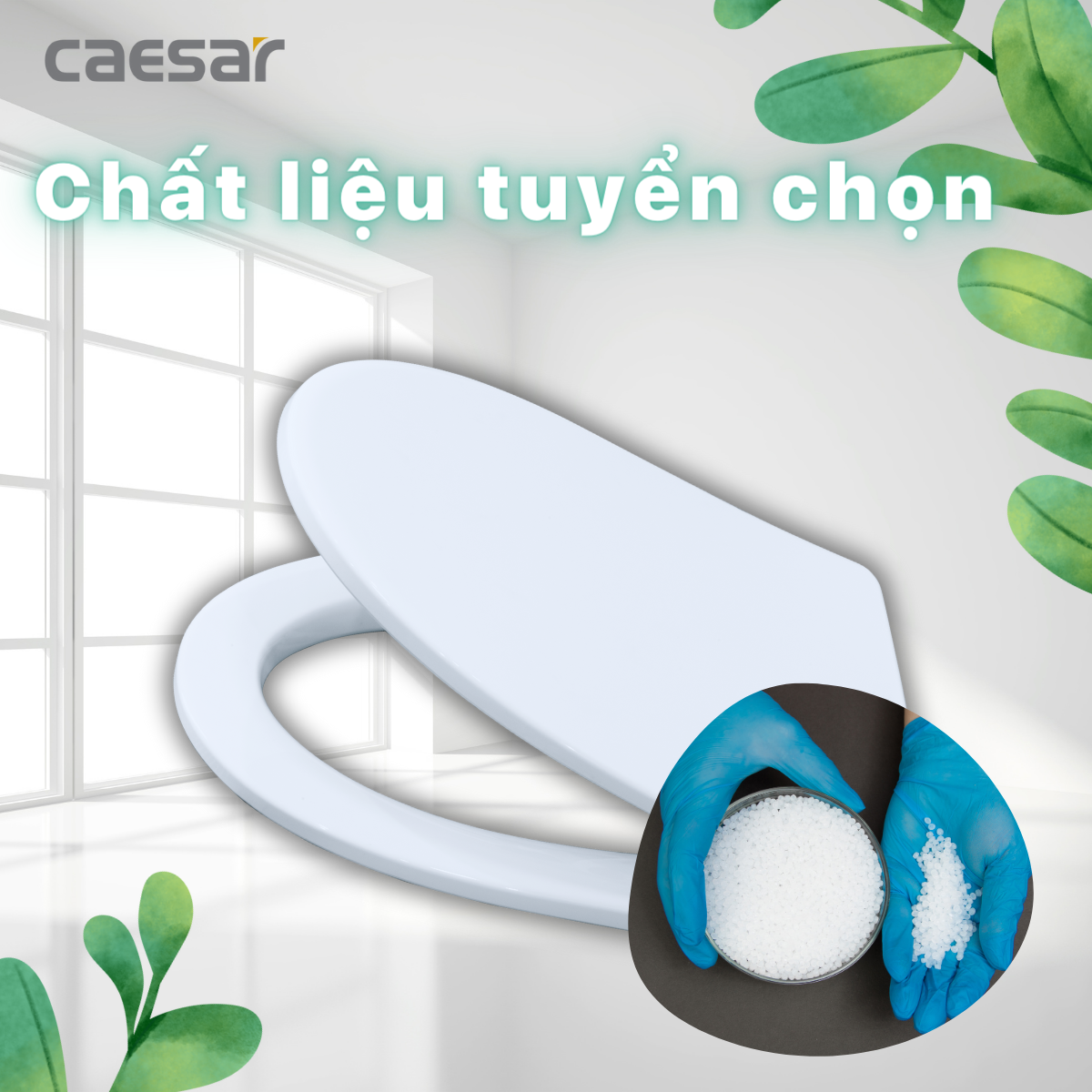 Nắp bồn cầu đóng êm Caesar M260
