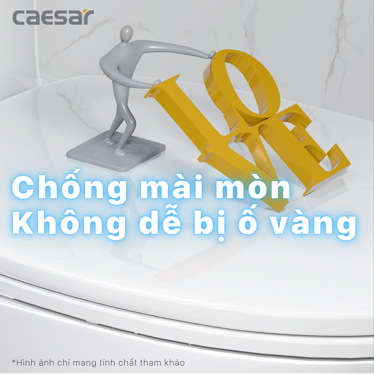 Nắp bồn cầu đóng êm Caesar M260