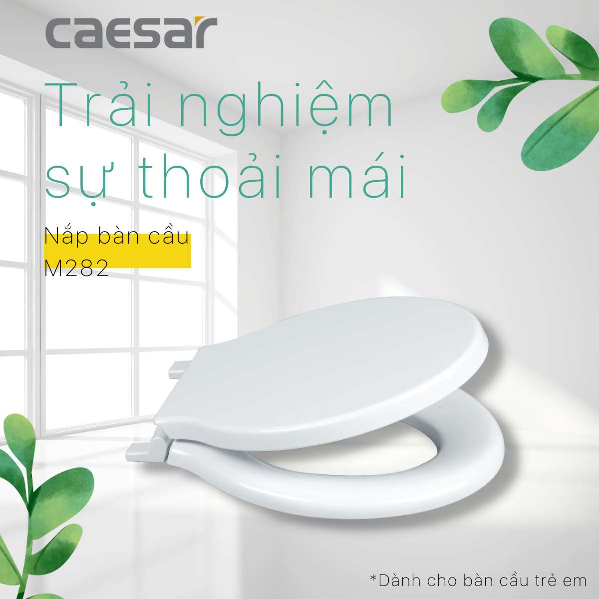 Nắp bồn cầu thường Caesar M282