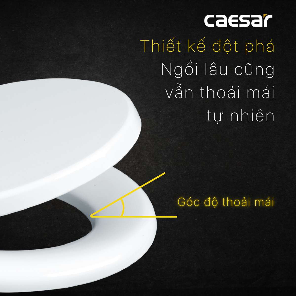 Nắp bồn cầu thường Caesar M282