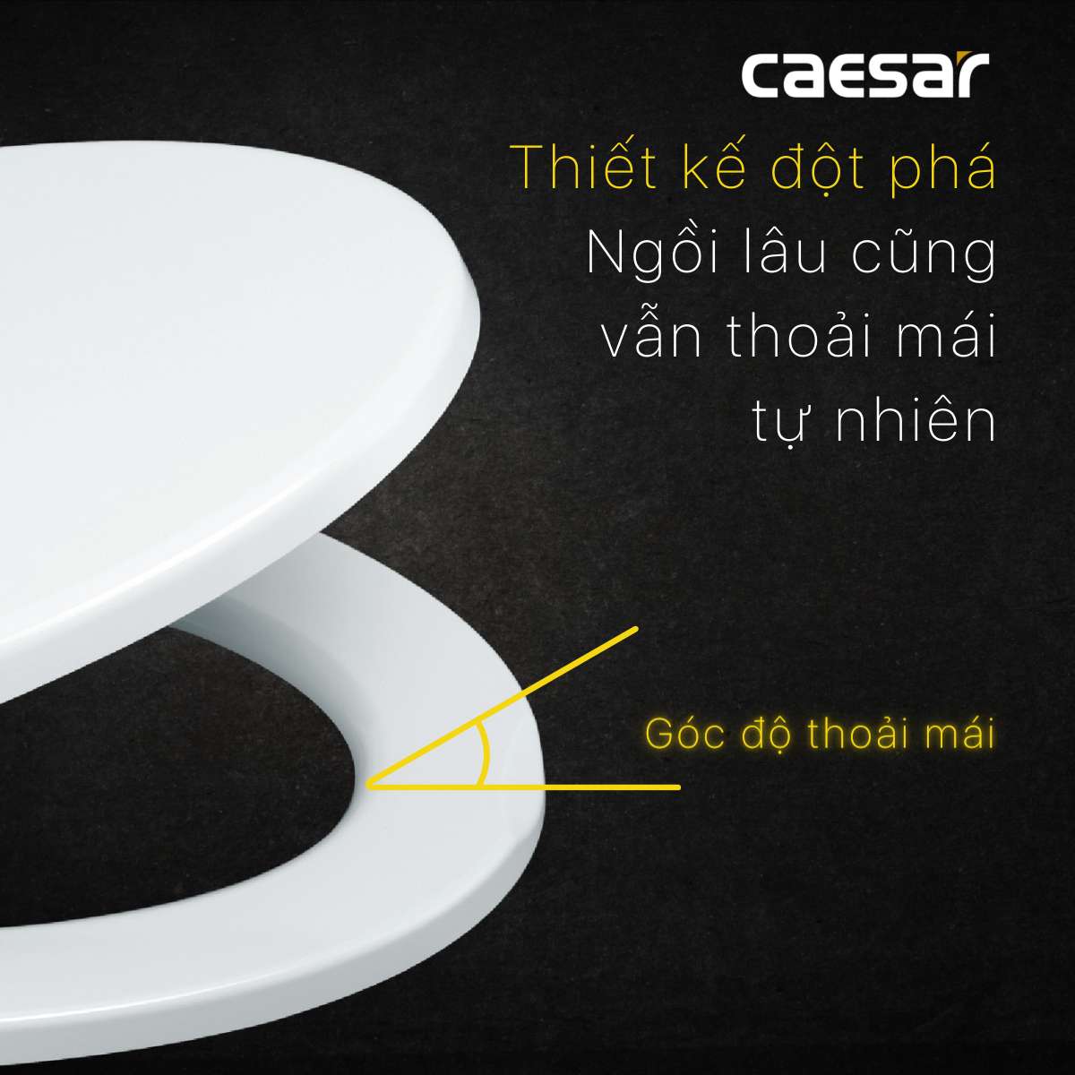 Nắp bồn cầu đóng êm Caesar MU234
