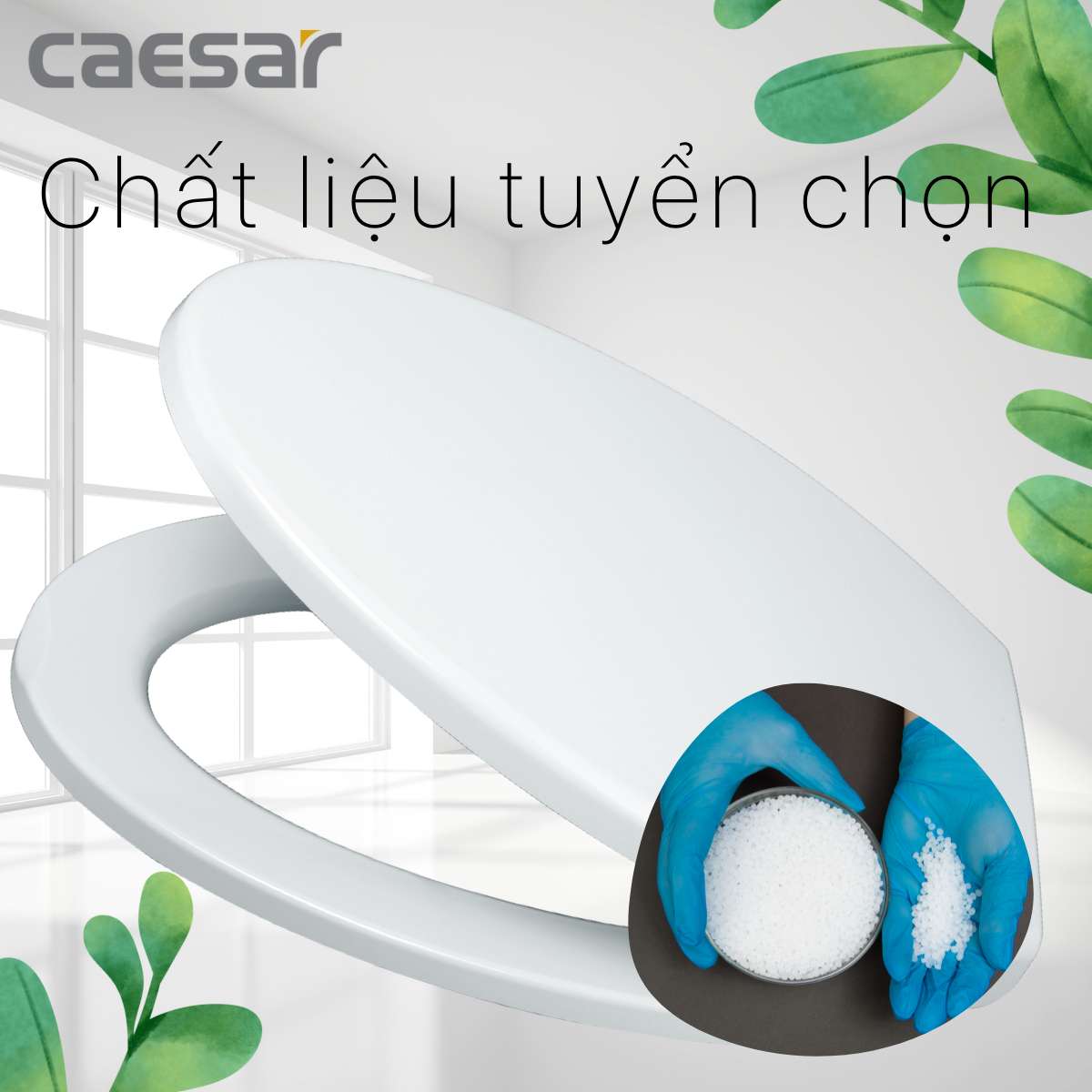 Nắp bồn cầu đóng êm Caesar MU234
