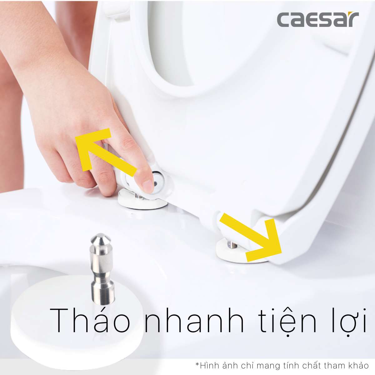 Nắp bồn cầu đóng êm Caesar MU234