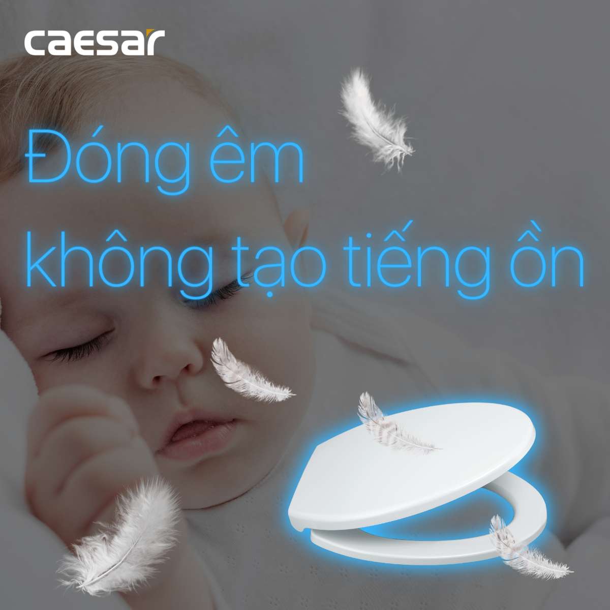 Nắp bồn cầu đóng êm Caesar MU234