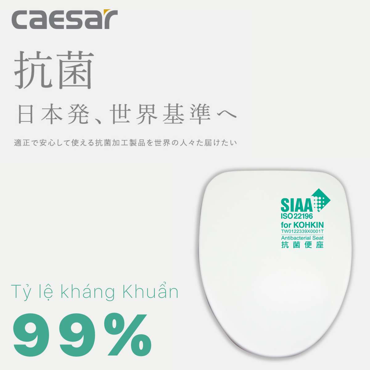 Nắp bồn cầu đóng êm Caesar MU235