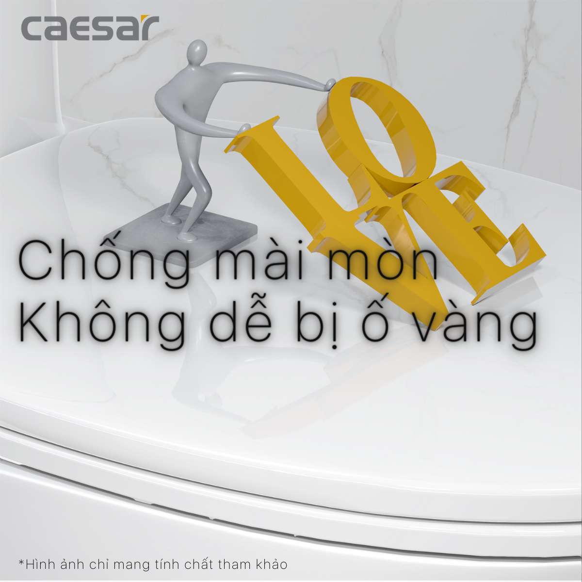 Nắp bồn cầu đóng êm Caesar MU235