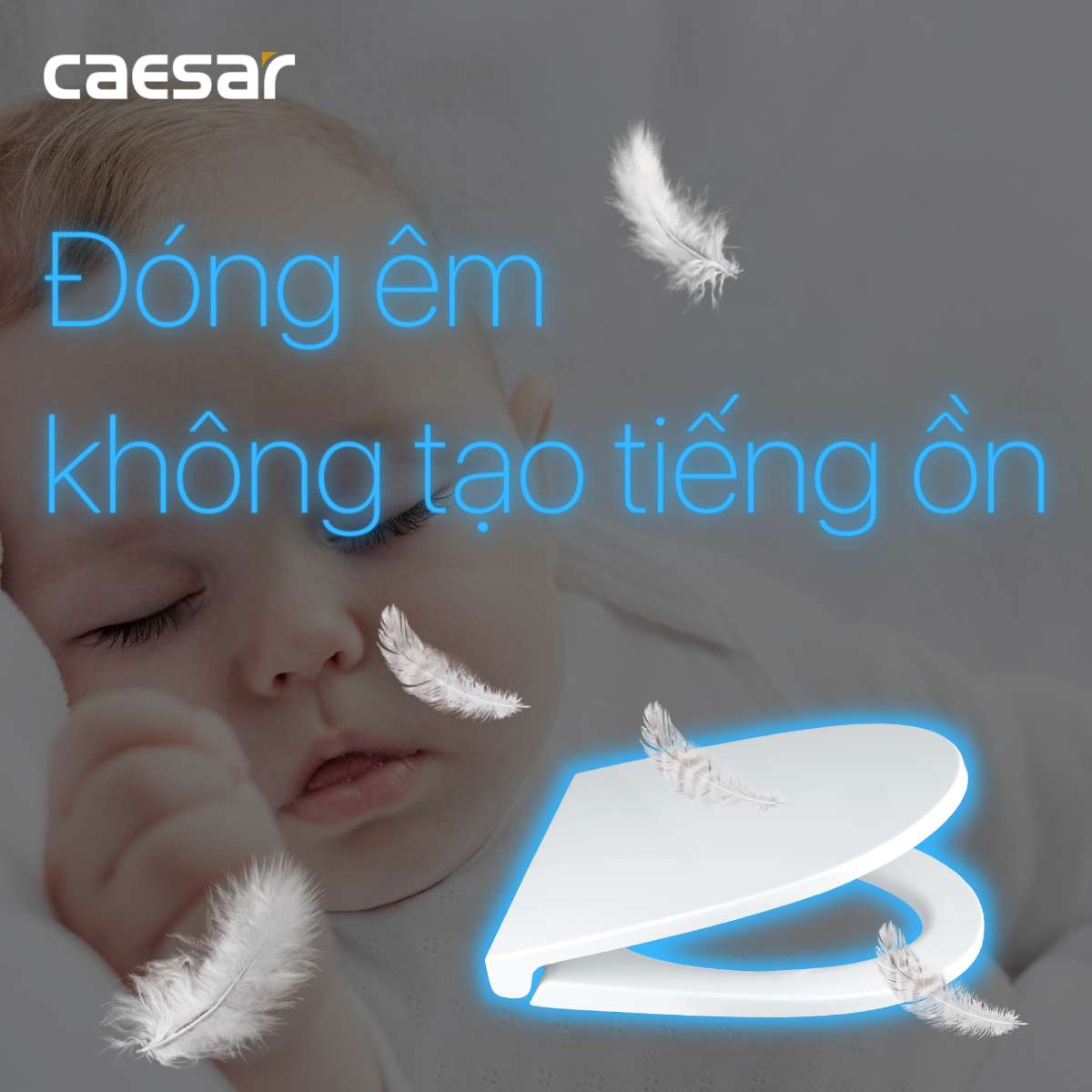 Nắp bồn cầu đóng êm Caesar MU235