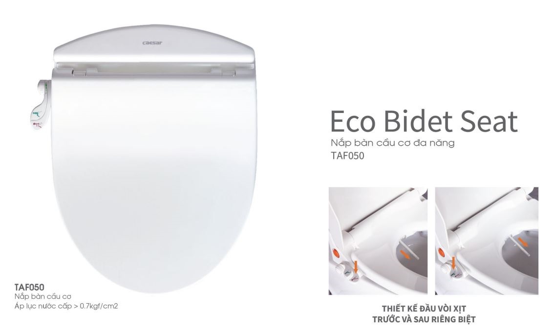 Thông tin sản phẩm nắp rửa cơ Caesar TAF050