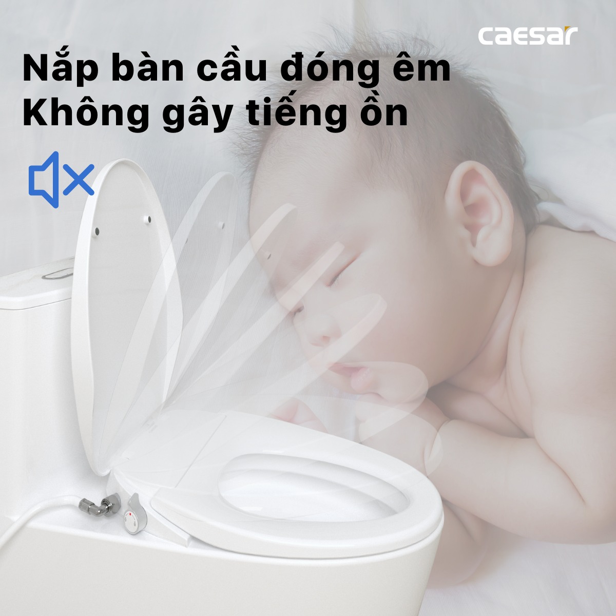 Nắp bồn cầu rửa cơ Caesar TAF060
