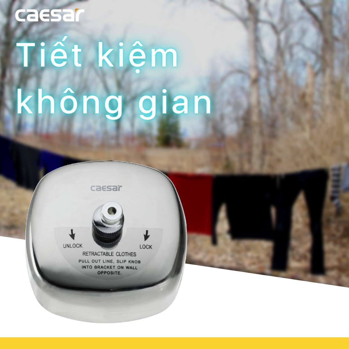 Dây phơi dạng cuộn 2.5m Caesar ST129