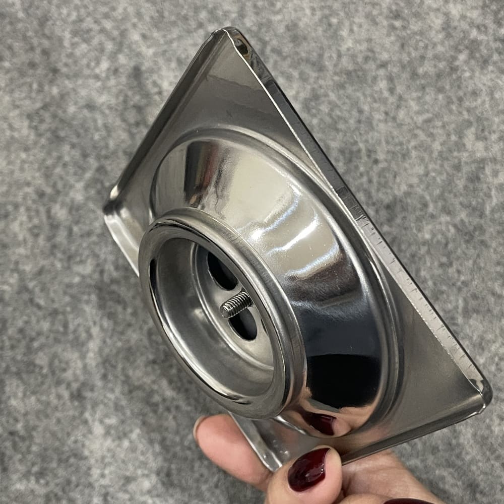 Phễu thoát sàn inox 304 9x9cm φ60 Caesar F2222