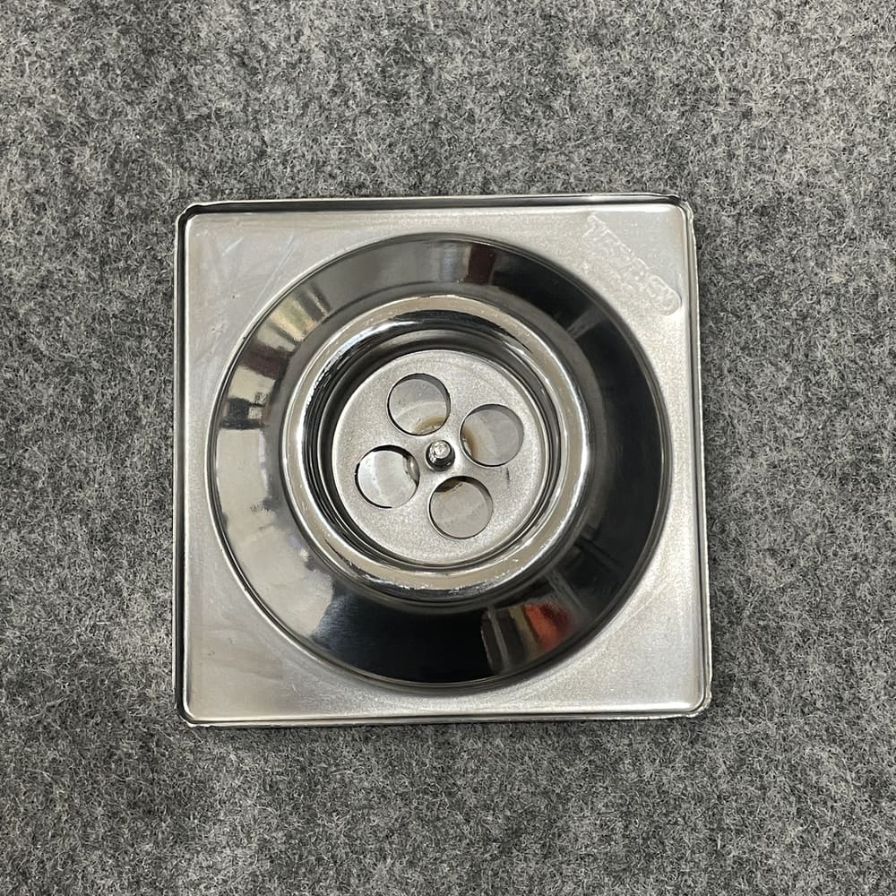 Phễu thoát sàn inox 304 9x9cm φ60 Caesar F2222