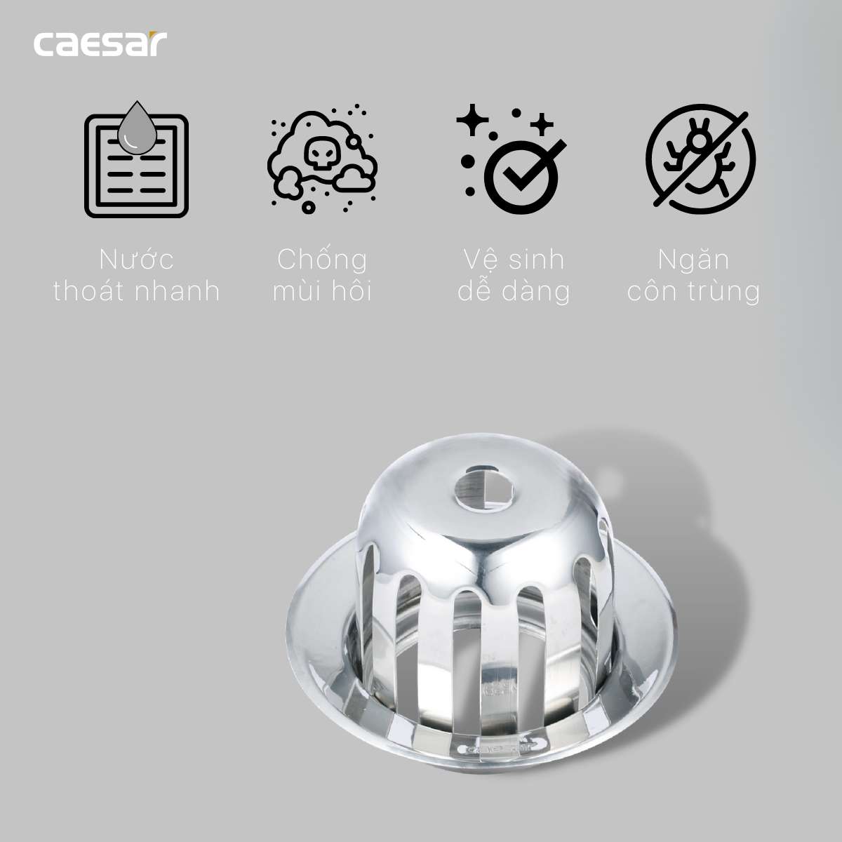 Cầu chắn rác 115x115mm Caesar F2323A