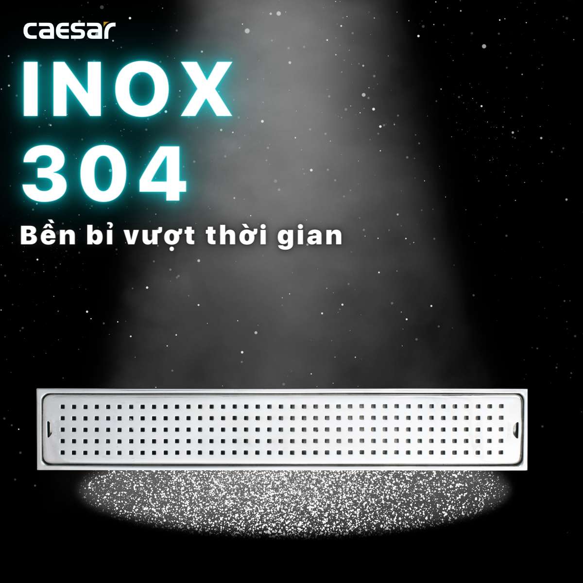 Phễu thoát sàn dài 10x60cm ø60 Caesar ST1060B