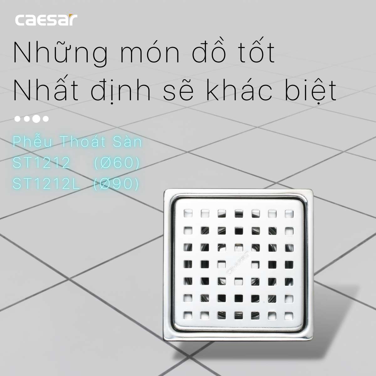 Phễu thoát sàn Caesar ST1212L