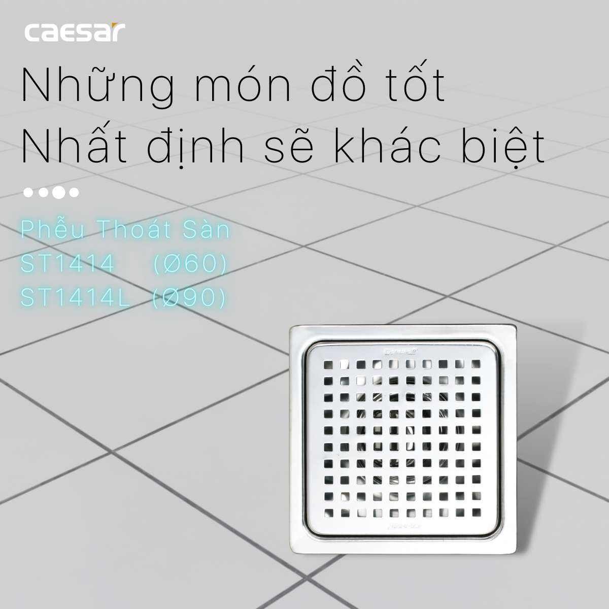 Phễu thoát sàn Caesar ST1414L