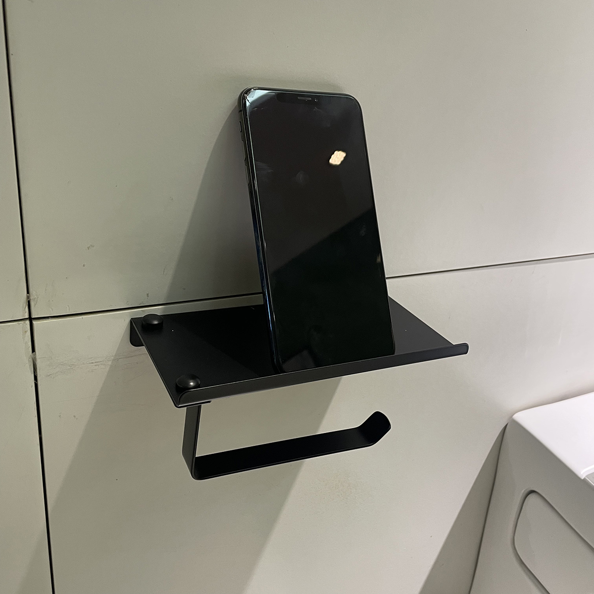 Lô đựng giấy vệ sinh đơn có kệ Caesar Q6334B