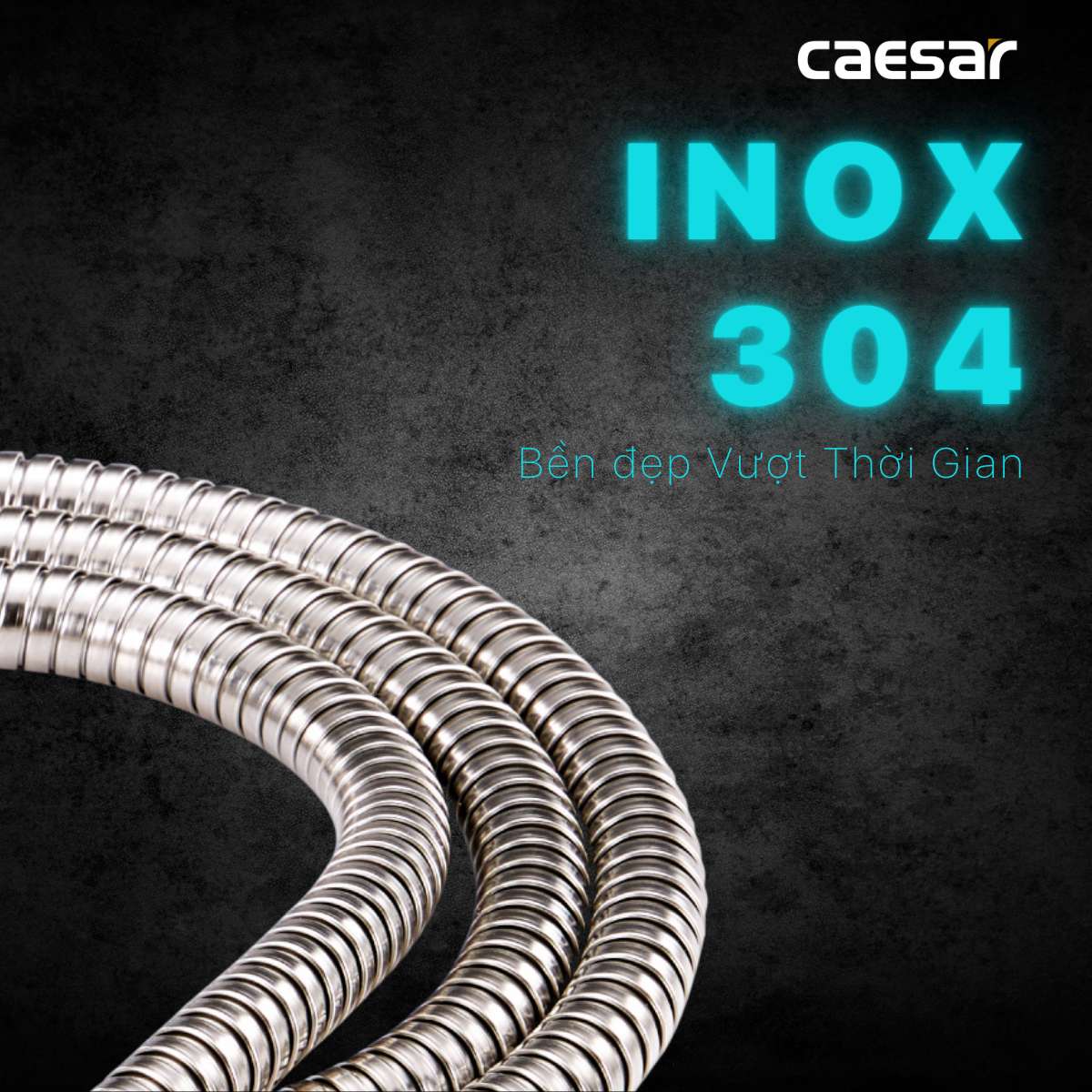 Dây sen tắm xi 1m5 Caesar 13608MDA