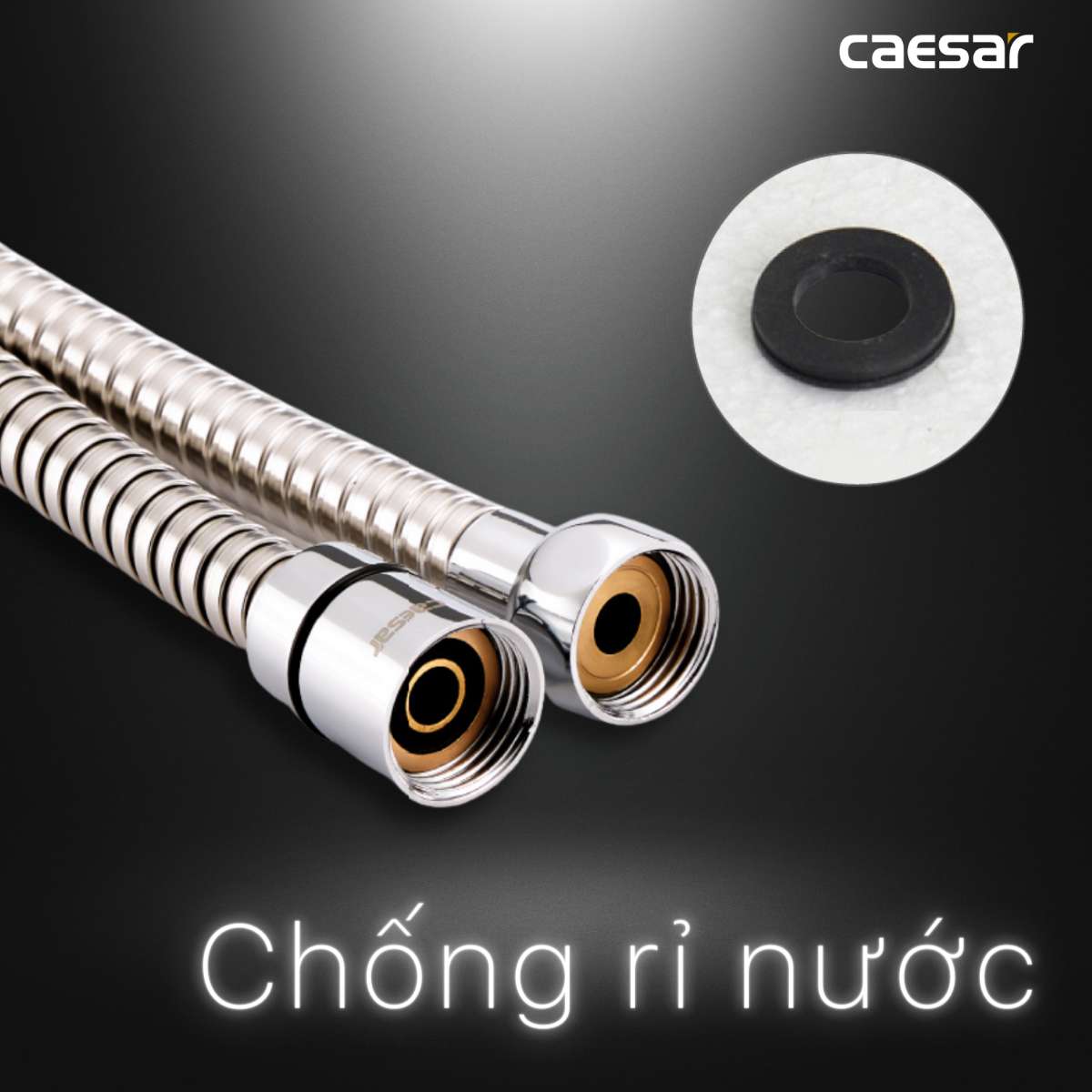 Dây sen tắm xi 1m5 Caesar 13608MDA