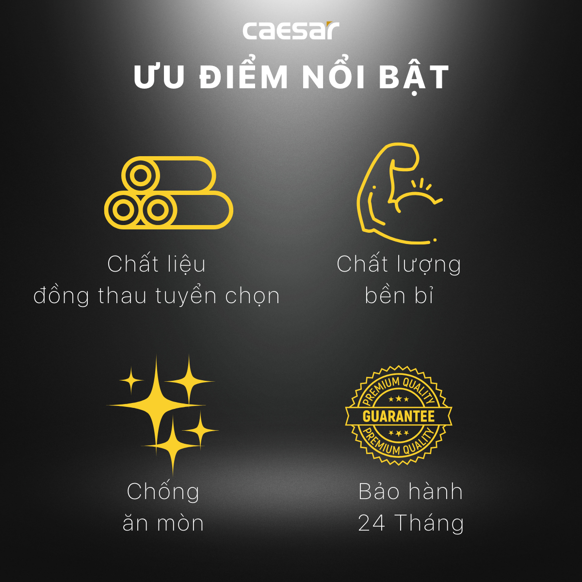 Van chia nước chữ t 2 đường nước Caesar BF403T