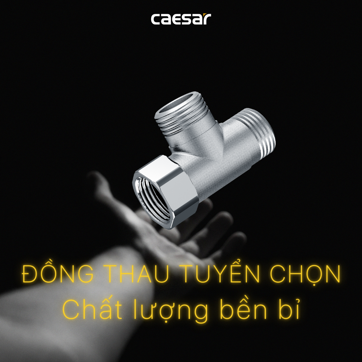 Van chia nước chữ t 2 đường nước Caesar BF403T