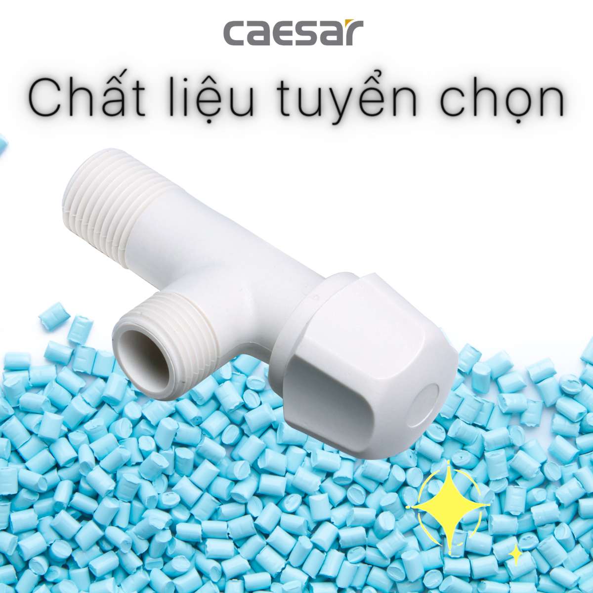 Van vặn khóa chữ F nhựa - φ21 Caesar BF403P