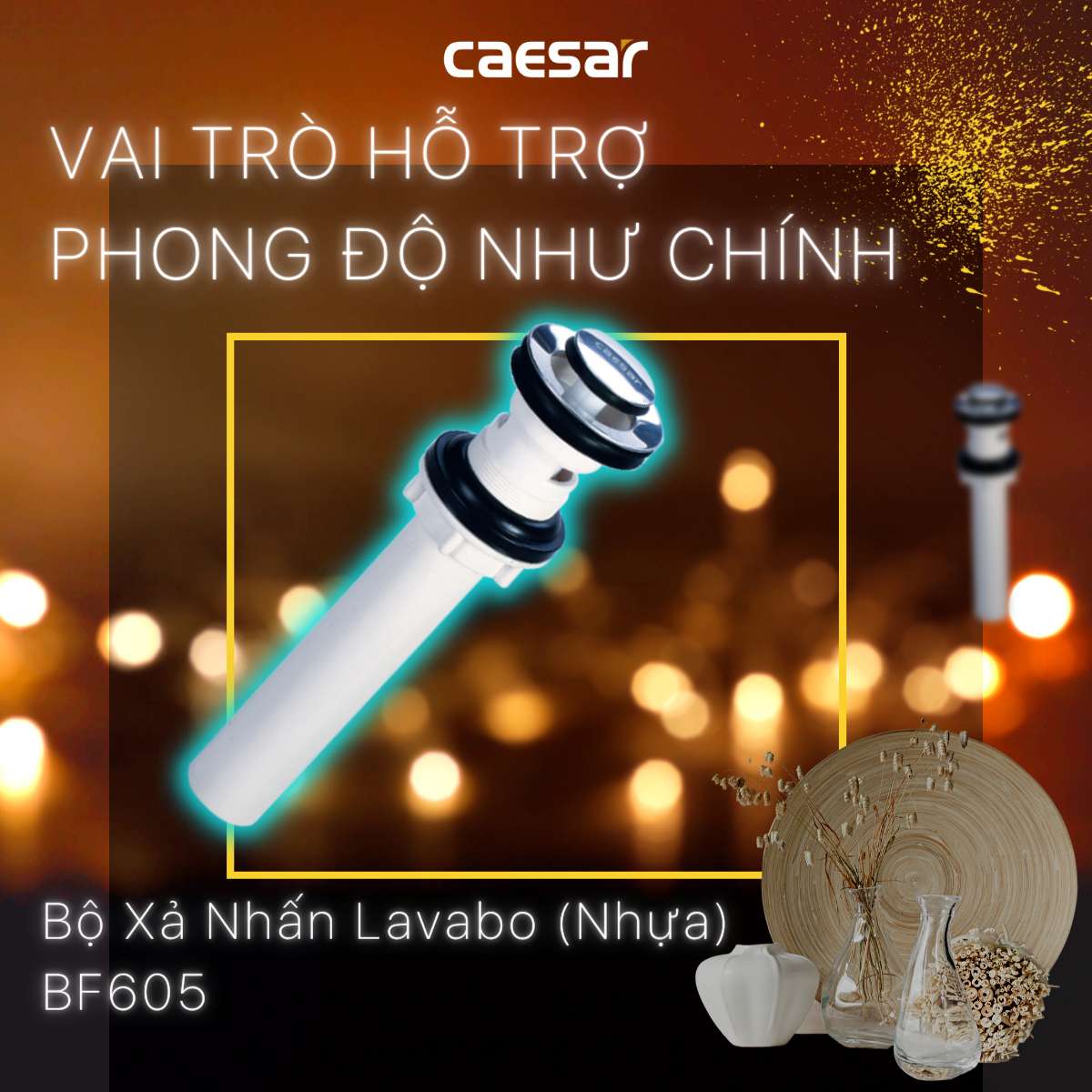 Bộ xả nhấn Caesar BF605