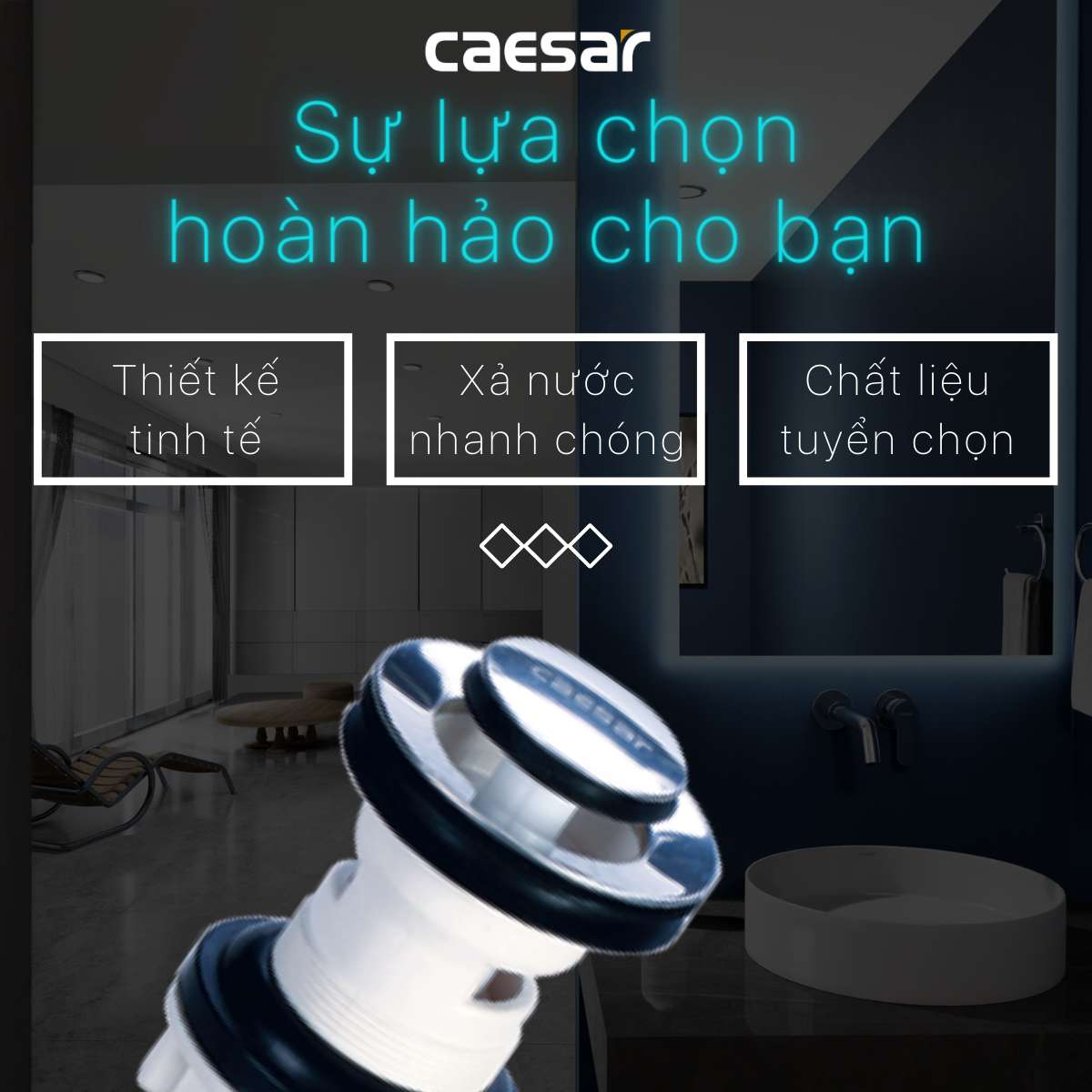 Bộ xả nhấn Caesar BF605
