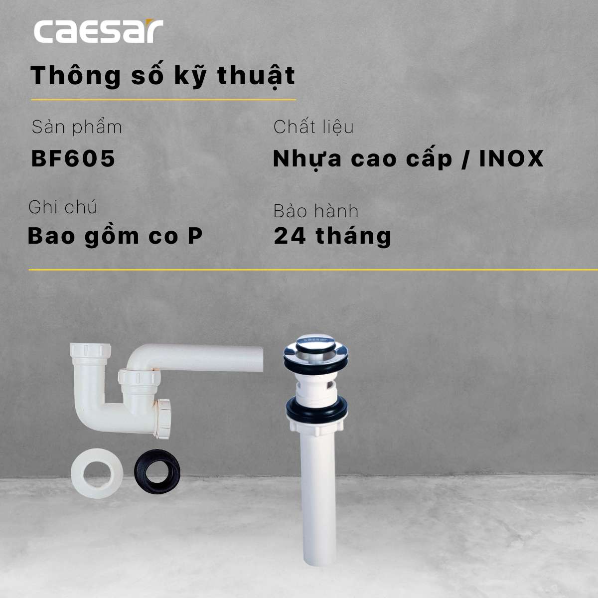 Bộ xả nhấn Caesar BF605