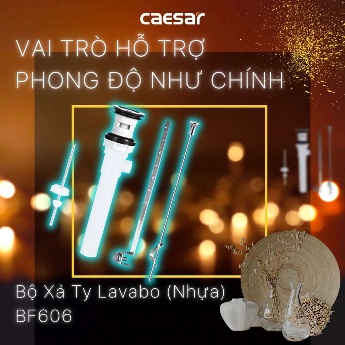Bộ xả ty nhựa Caesar BF606