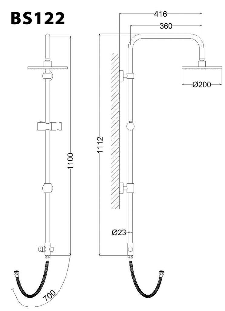 Sen cây tắm đứng Caesar BS122