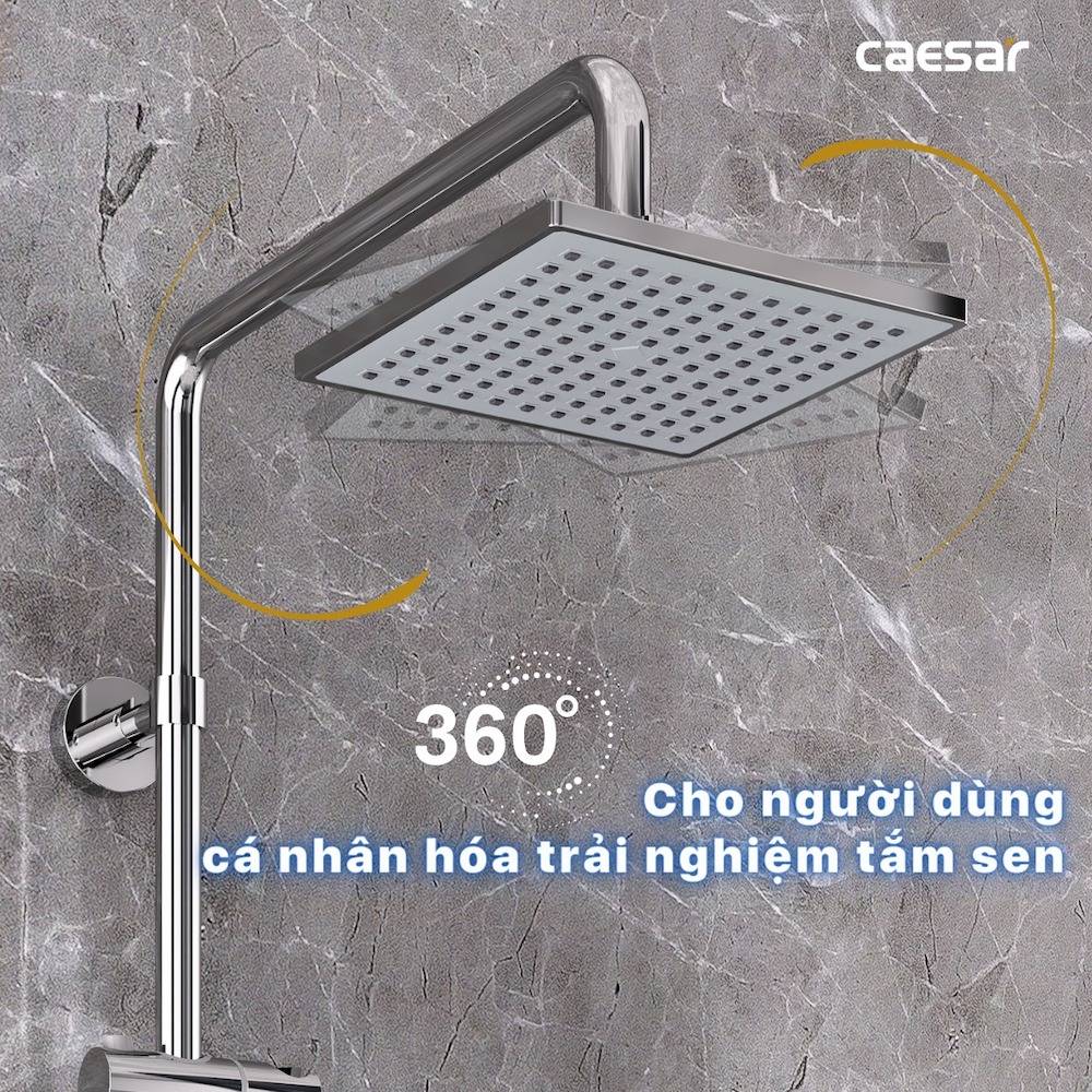Bộ sen cây tắm đứng nóng lạnh Caesar BS124+S173C
