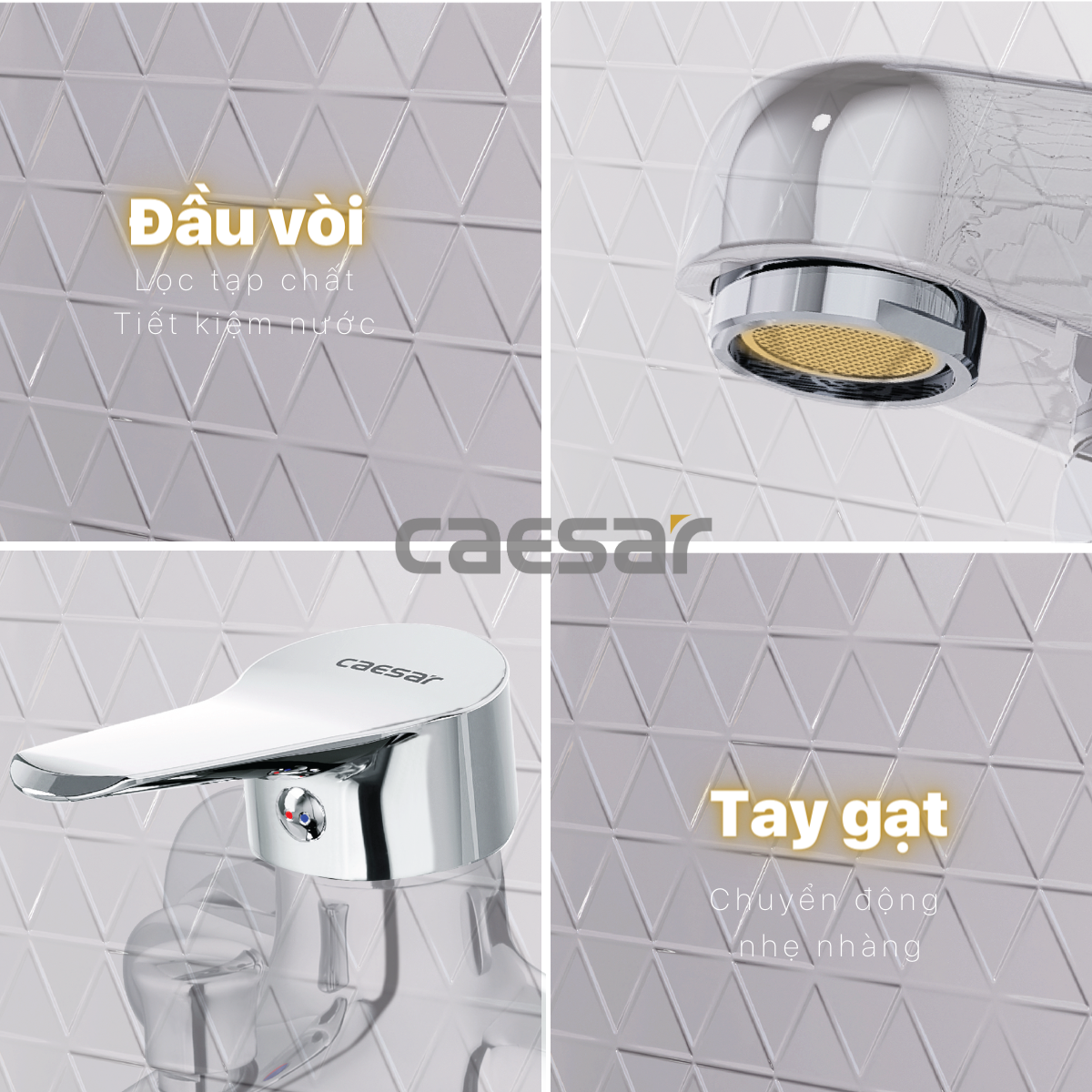 Bộ sen cây tắm đứng nóng lạnh Caesar BS124+S333C