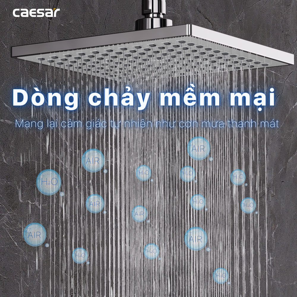 Bộ sen cây tắm đứng nóng lạnh Caesar BS124+S493C