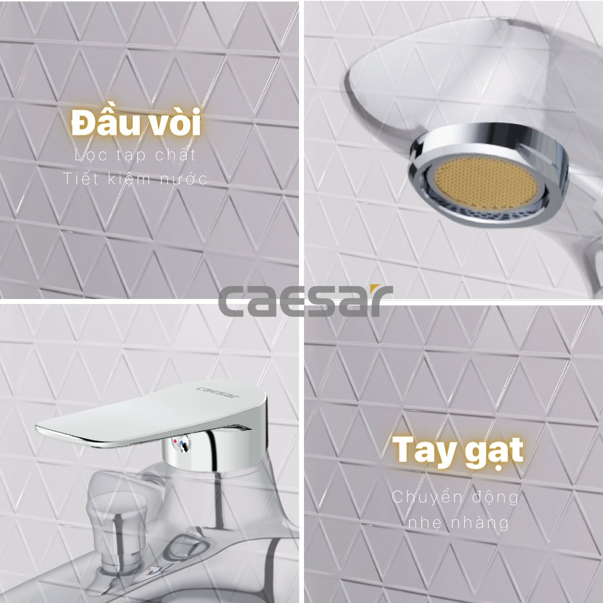 Bộ sen cây tắm đứng nóng lạnh Caesar BS124+S563C