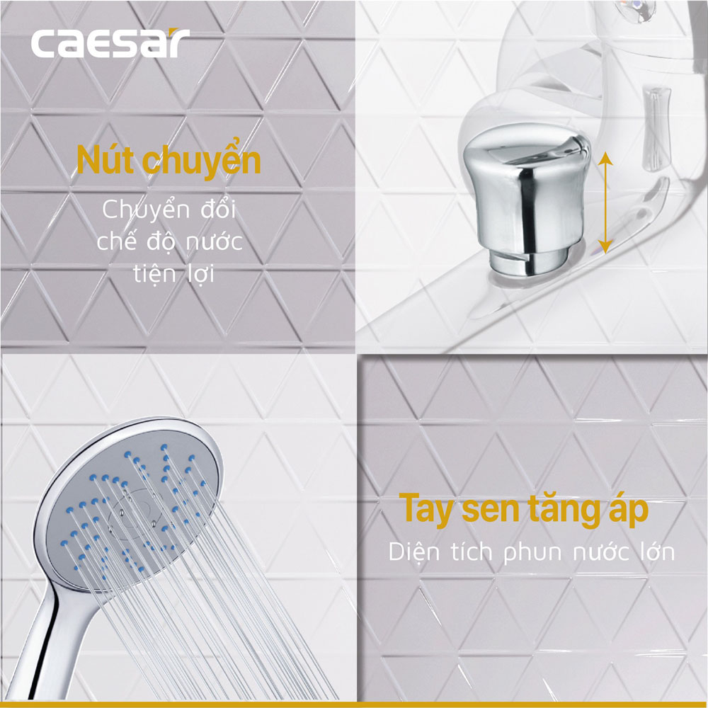Bộ sen cây tắm đứng nóng lạnh Caesar BS125+S123C