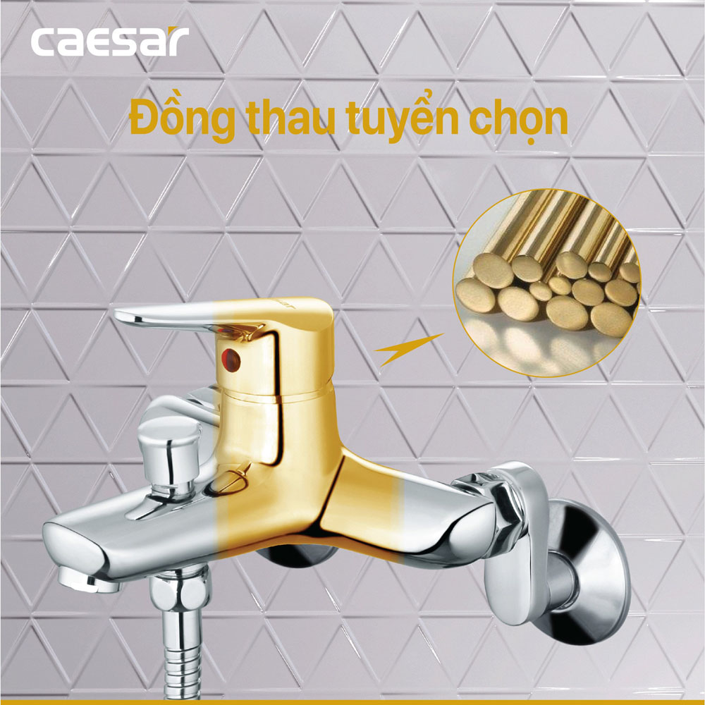 Bộ sen cây tắm đứng nóng lạnh Caesar BS125+S123C