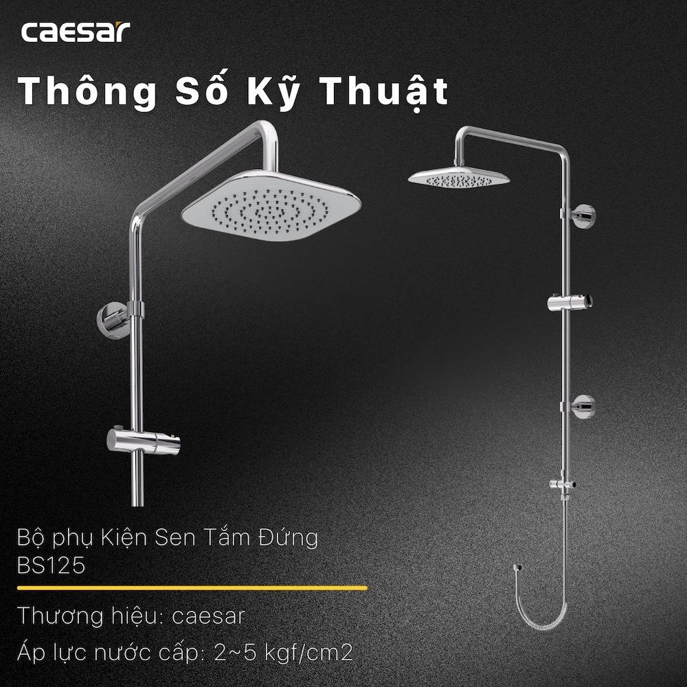 Bộ sen cây tắm đứng nóng lạnh Caesar BS125+S173C