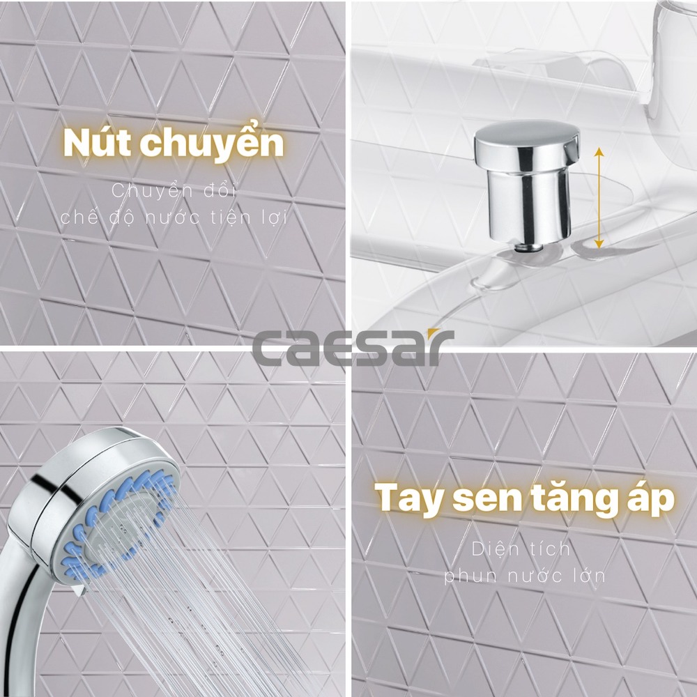Bộ sen cây tắm đứng nóng lạnh Caesar BS125+S173C