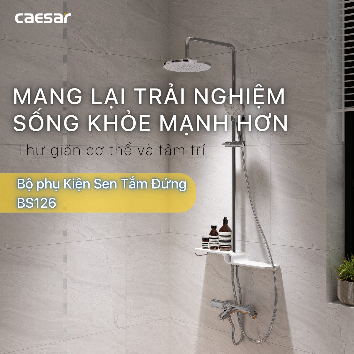 Sen cây tắm đứng Caesar BS126