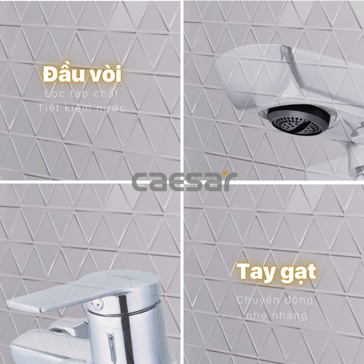 Bộ sen cây tắm đứng nóng lạnh Caesar BS126+S203C