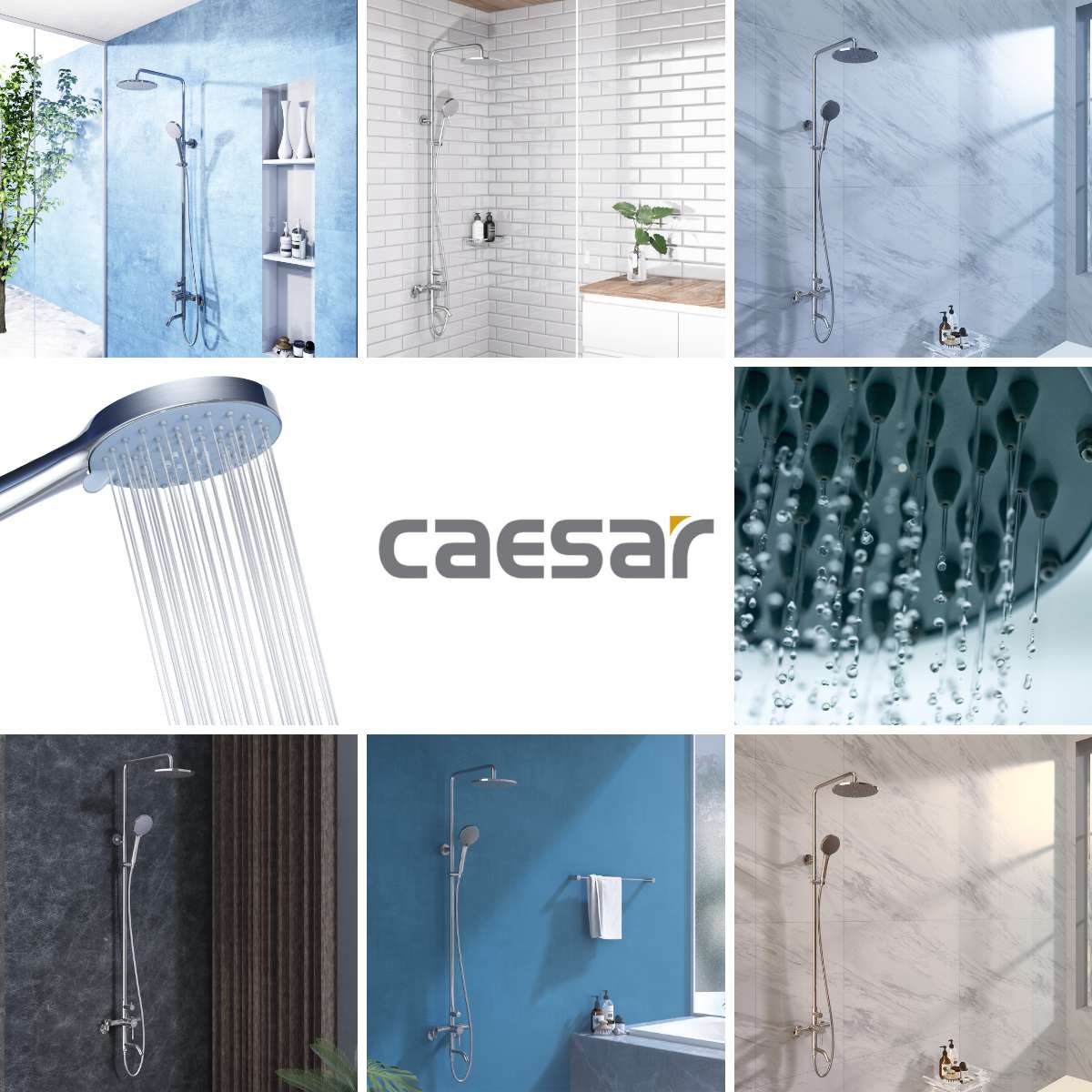 Bộ sen tắm cây nóng lạnh Caesar S1028S