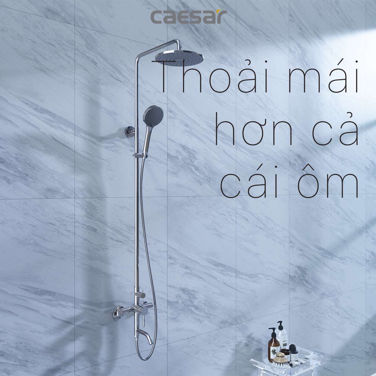 Bộ sen tắm cây nóng lạnh Caesar S1028S
