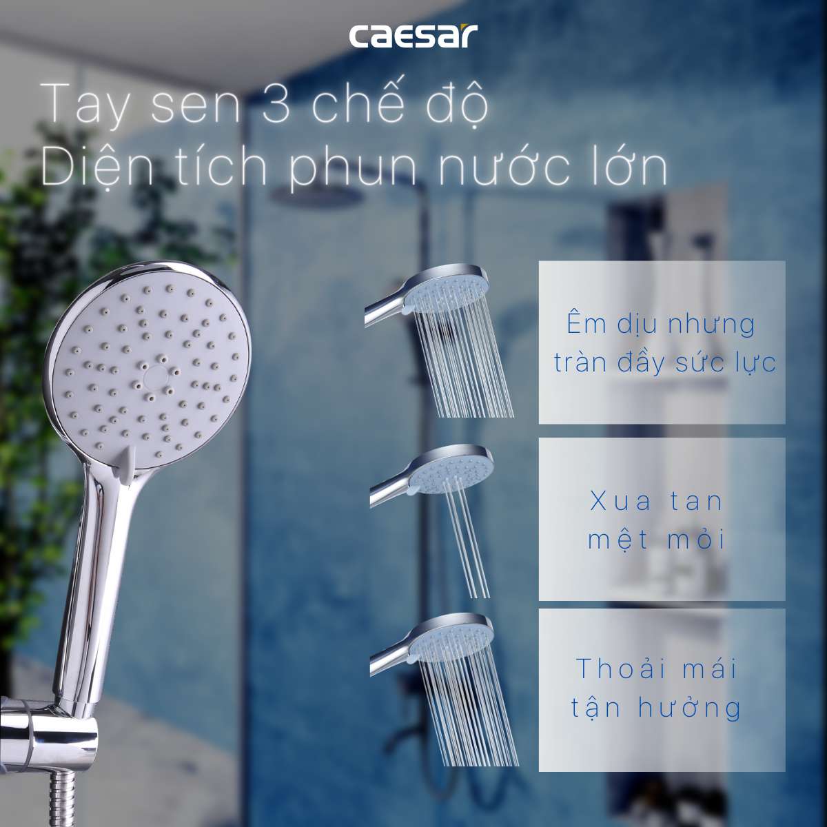 Bộ sen tắm cây nóng lạnh Caesar S1028S