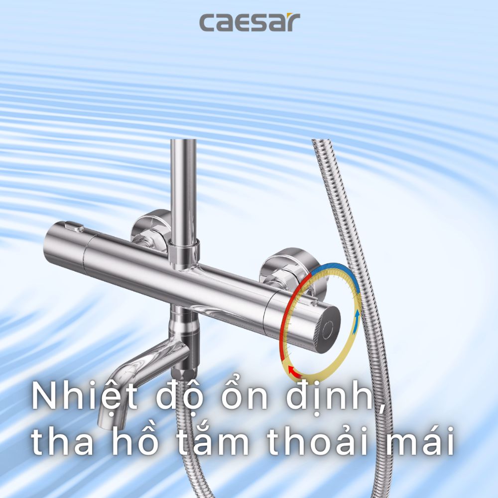 Bộ sen tắm cây nhiệt độ Caesar S1038S